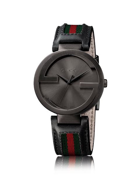 gucci interlocking g pvd watch black